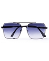 Shop Unisex Blue Square UV Protected Lens Sunglasses