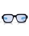 Shop Unisex Blue Square UV Protected Lens Sunglasses-Front