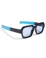 Shop Unisex Blue Square UV Protected Lens Sunglasses-Design