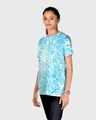 Shop Women's Blue & White Tie & Dye Relaxed Fit T-shirt-Design