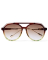 Shop Unisex Brown Oversized UV Protected Lens Sunglasses