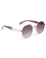 Shop Unisex Brown Round UV Protected Lens Sunglasses-Design