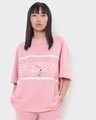 Shop Unisex Cheeky Pink Penuts Typography T-shirt-Design