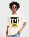 Shop Unisex Off White Dammit Jim Graphic Printed Oversized T-shirt-Design