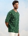 Shop Unisex Green All Over Printed Loose Fit T-shirt-Design