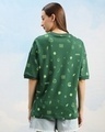 Shop Unisex Green All Over Printed Loose Fit T-shirt-Full