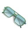 Shop Unisex Green Square UV Protected Lens Sunglasses