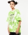 Shop Unisex Green & White Level Up Tie & Dye Typography T-shirt-Design