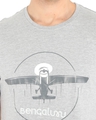 Shop Unisex Grey Bengaluru Fly-Glider Print Cotton T-shirt