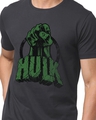 Shop Unisex Grey The Hulk Fist - Marvel Official Printed Cotton T-shirt-Full