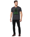 Shop Unisex Grey The Hulk Fist - Marvel Official Printed Cotton T-shirt