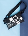 Shop Unisex Black Mickey Hyperprint Sling Bag-Front
