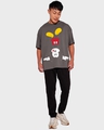 Shop Unisex Grey Mickey Upside Down Graphic Printed T-shirt-Full