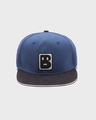 Shop Unisex Navy Blue Big B Embroidered Snapback Cap-Front