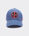 Shop Unisex Navy Blue Deadpool Embroidered Baseball Cap-Front