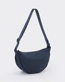 Shop Unisex Navy Blue Crossbody Shoulder Sling Bag-Front
