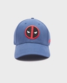 Shop Unisex Navy Blue Deadpool Embroidered Baseball Cap-Front