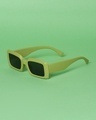 Shop Unisex Neon Green Grandad Sunglasses-Full