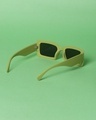 Shop Unisex Neon Green Grandad Sunglasses