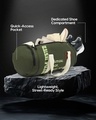 Shop Unisex Olive Green Battle Tested Typography Duffel Bag-Design