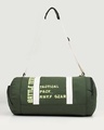 Shop Unisex Olive Green Battle Tested Typography Duffel Bag-Full