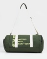 Shop Unisex Olive Green Battle Tested Typography Duffel Bag-Full