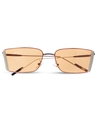 Shop Unisex Orange Rectangle UV Protected Lens Sunglasses