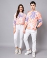 Shop Pack of 2 Unisex Orange Tie & Dye Couple T-shirt-Full
