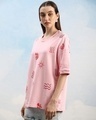 Shop Unisex Pink All Over Printed Loose Fit T-shirt-Design