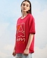 Shop Unisex Pink Embossed Printed Loose Fit  T-shirt-Design