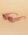 Shop Unisex Pink Rouge Grandad Sunglasses-Full