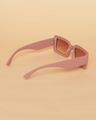 Shop Unisex Pink Rouge Grandad Sunglasses