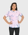Shop Women's Purple & Blue Tie & Dye Relaxed Fit T-shirt-Design
