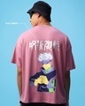 Shop Unisex Purple Gojo Satoru Graphic Printed T-shirt-Full