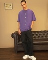 Shop Unisex Purple Houses Graphic Printed T-shirt