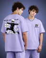 Shop Unisex Purple Jujutsu Kaisen Chibi Gojo Graphic Printed Oversized Anime T-shirt-Front
