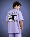 Shop Unisex Purple Jujutsu Kaisen Chibi Gojo Graphic Printed Oversized Anime T-shirt-Design