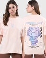 Shop Unisex Pink Space Cat Graphic Printed T-shirt-Front