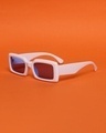 Shop Unisex White Azure Grandad Sunglasses-Full