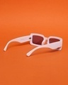 Shop Unisex White Azure Grandad Sunglasses