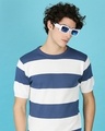 Shop Unisex White Azure Grandad Sunglasses-Front