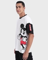 Shop Unisex White & Black Can't Beat Me Mickey Graphic Printed T-shirt-Design