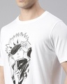 Shop Unisex White Jujutsu Kaisen - Gojo Satoru Graphic Printed Anime T-shirt