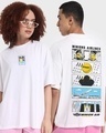 Shop Unisex White Minions Airline Graphic Printed T-shirt-Front