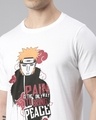 Shop Unisex White Naruto - Pain to Bring Peace Graphic Printed Anime T-shirt