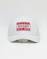 Shop Unisex White Parental advisory Embroidered Baseball Cap-Front