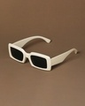 Shop Unisex White Sand Grandad Sunglasses-Full