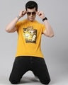 Shop Unisex Yellow Dragon Ball Z - Power Through Graphic Printed Anime T-shirt-Full