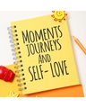 Shop Yellow Moments Journey & Self-Love Journal Spiral Bound Notebook-Design
