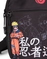 Shop Unisex Black Unpredictable Ninja Naruto Printed Sling Bag